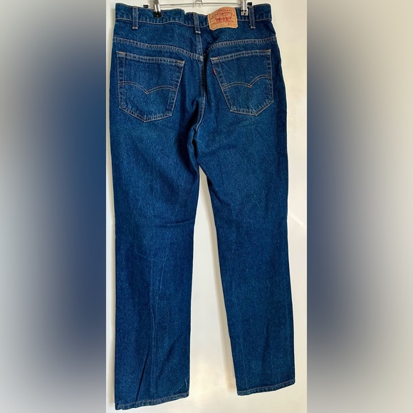 Vntg 90s Levi’s 517-0217 Men's Deep Blue Rigid Bootcut Jeans 36x34 - Picture 2 of 6